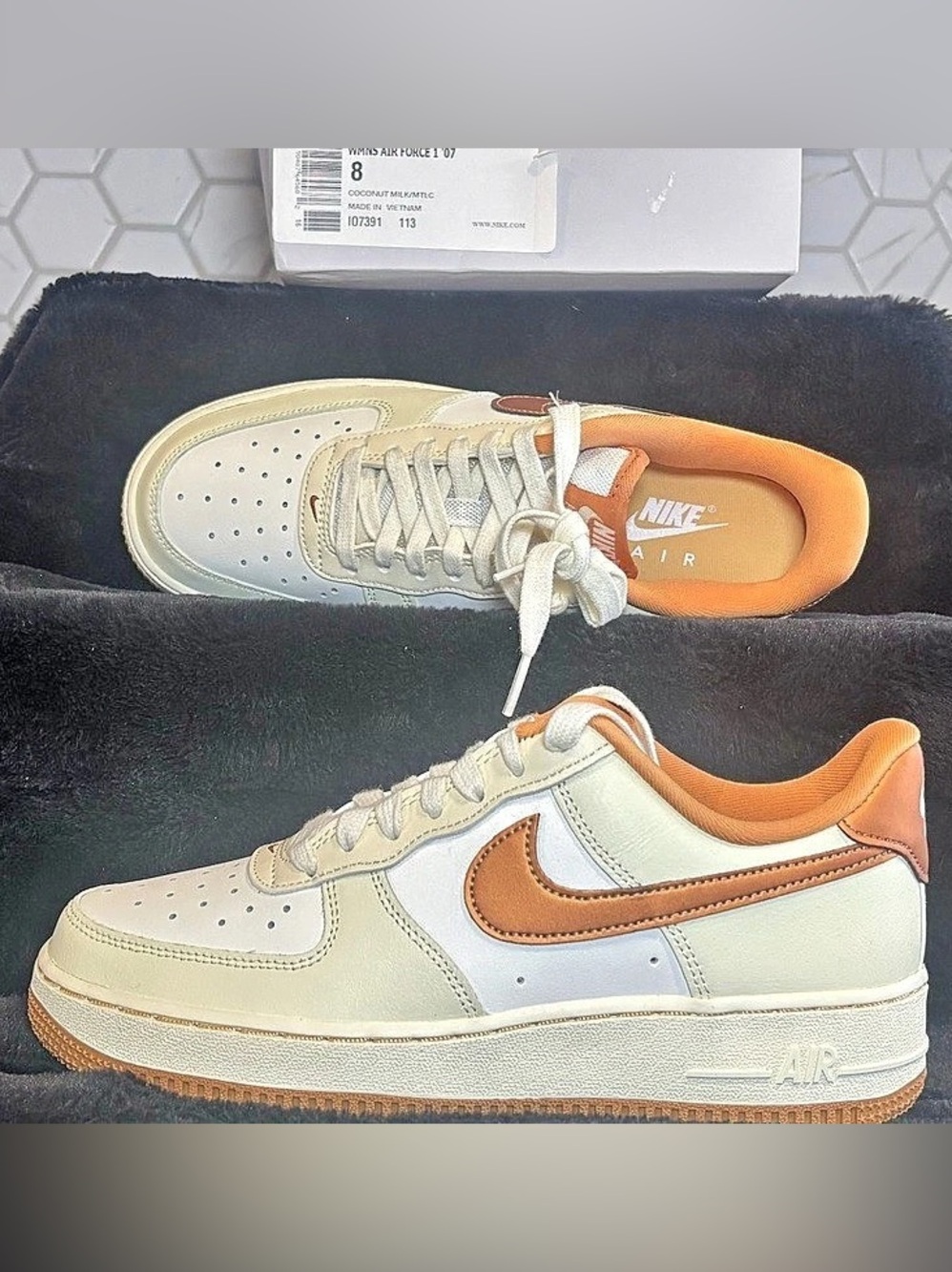 Nike Air Force 1 ’07 Coconut Milk Bronze Women’s Size 8 NIB